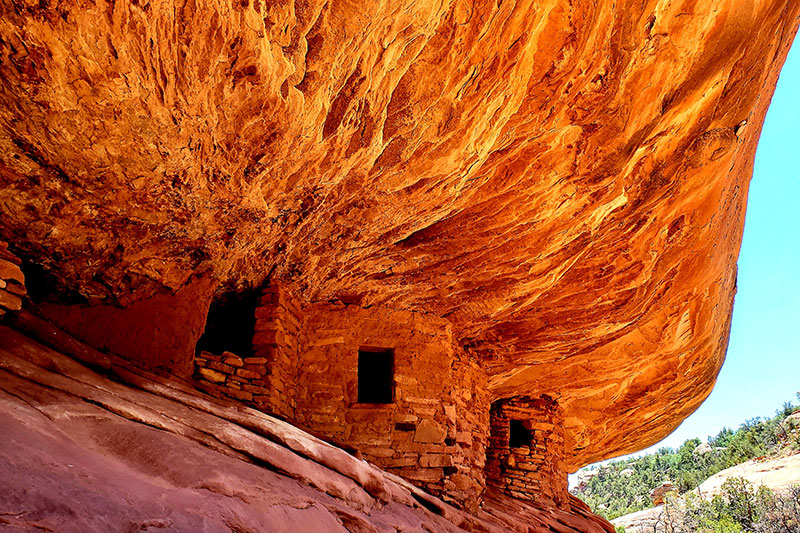 House on Fire in Bears Ears - Bright flame like rock colors